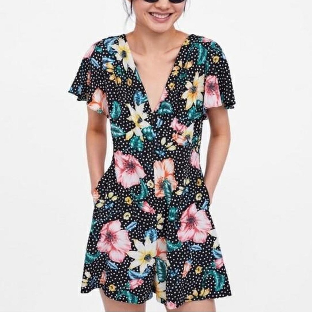 Zara floral romper